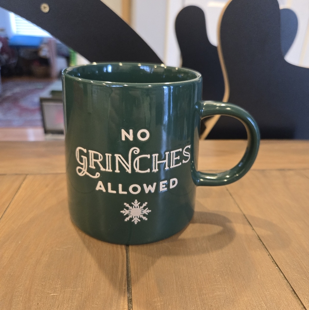 Green Ceramic Mug - No Grinches Allowed